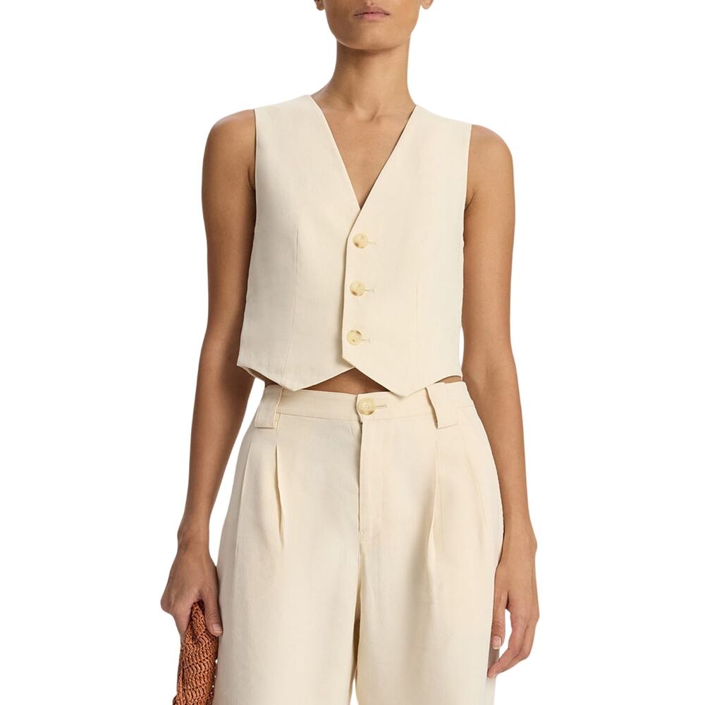 A.L.C. Tailored Cream Maxwell Vest Size 10